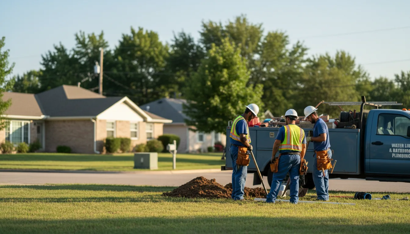 Residential water line and bathroom plumbing service in Hadley, MI